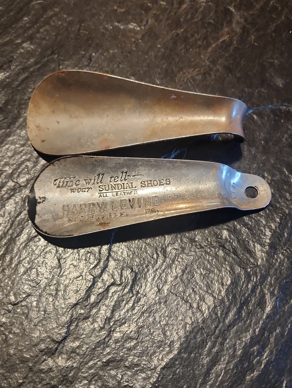 Vintage Silver Metal Shoe Horn Set